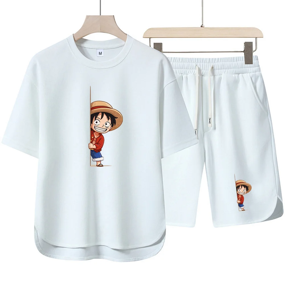 Straw Hat Summer - Ensemble Luffy style adolescent avec chapeau
