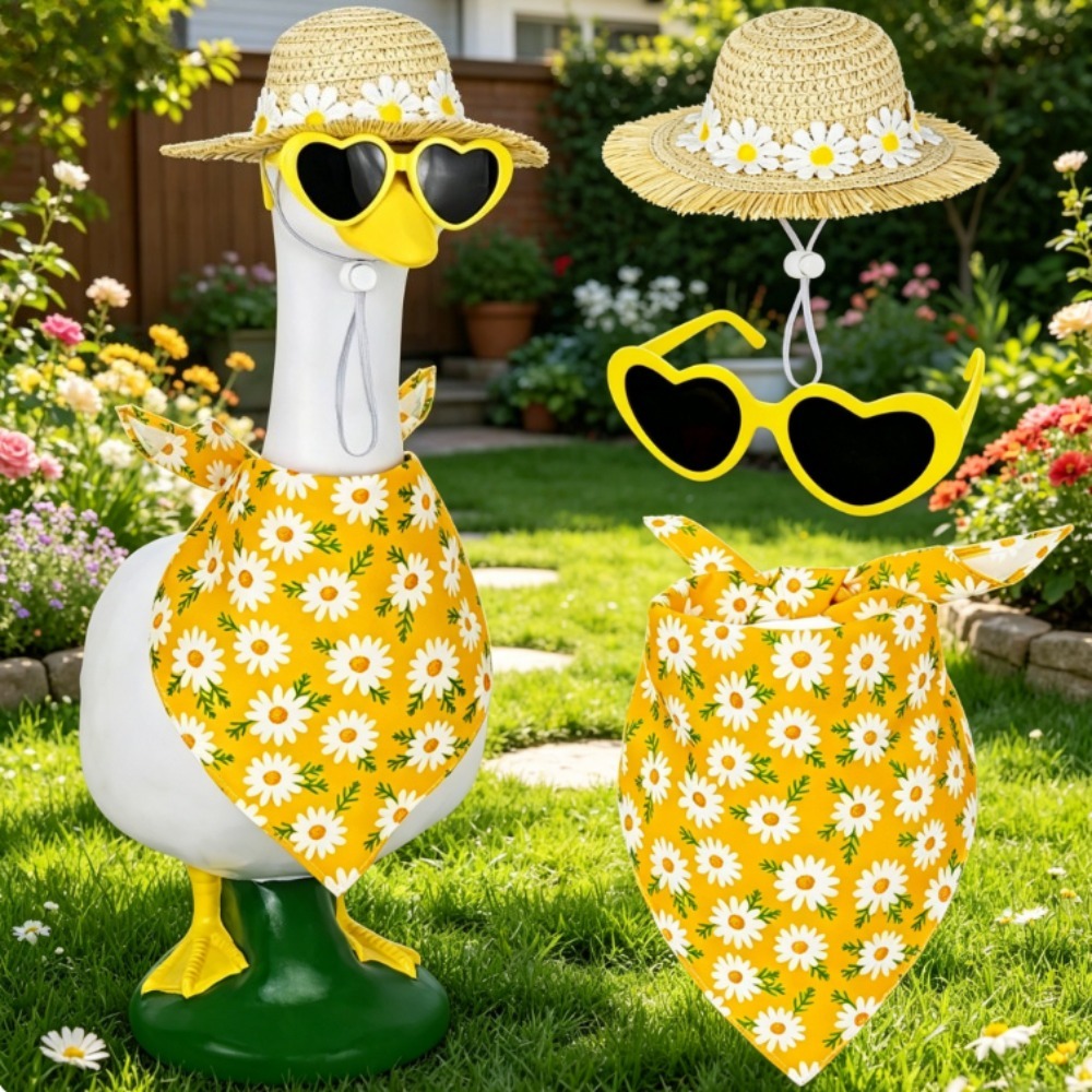 Straw Hat Summer - Accessoires d'été pour oies de pelouse