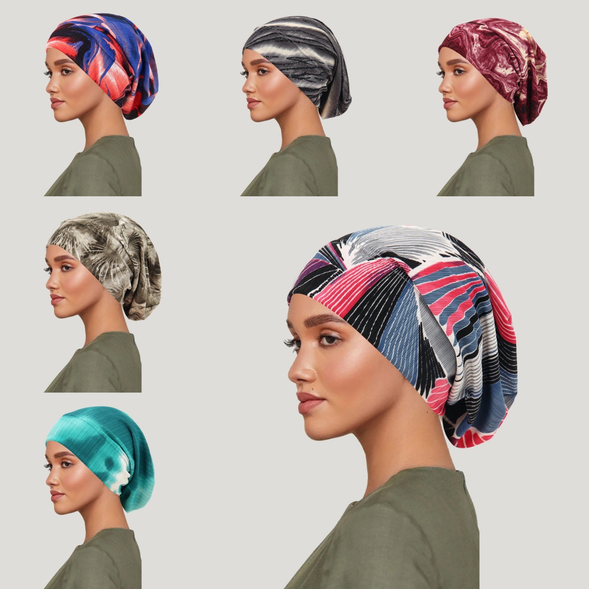 Women Fashion Hats - 2026 nouveau cravate-teinture cheveux couverture casquette