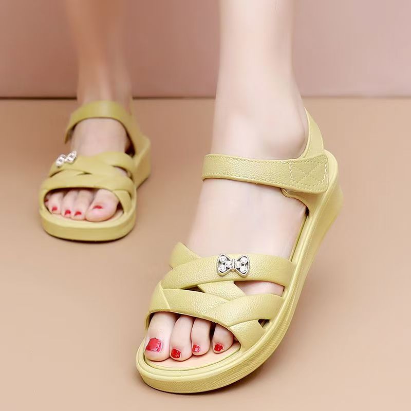 Women'S Fashion Middle Ages - Sandales compensées pour femmes d'âge moyen