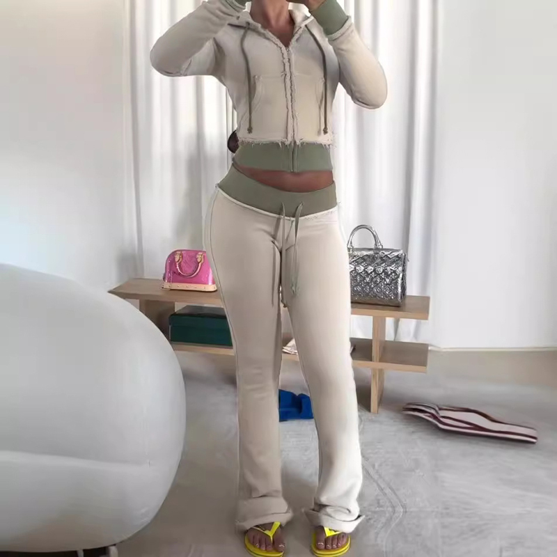 Women'S Fashion Zip Hoodie - Ensemble de salon deux pièces pour