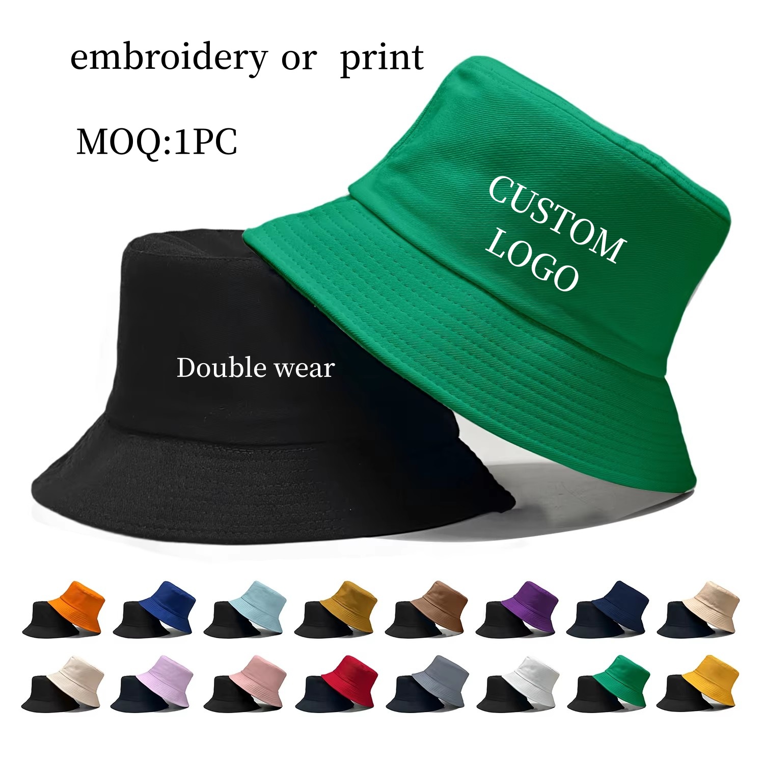 Bucket Hat Women - Casquette de pêcheur Double face avec