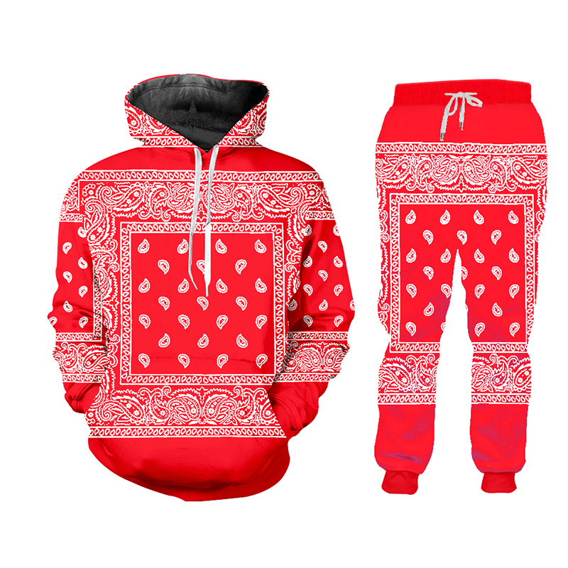 Women'S Fashion Zip Hoodie - Hommes Paisley graphique cajou Floral femmes/hommes