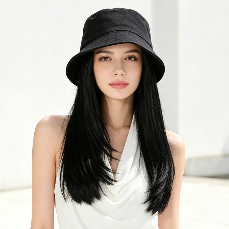 Chapeau bob noir pare-soleil a - Bucket Hat Women avis et prix