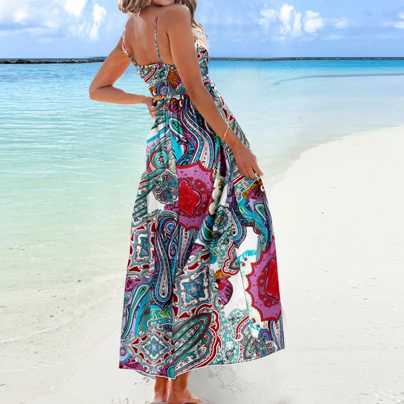Robes Maxi d'été pour femmes,  - Spaghetti Strap Dress avis et prix
