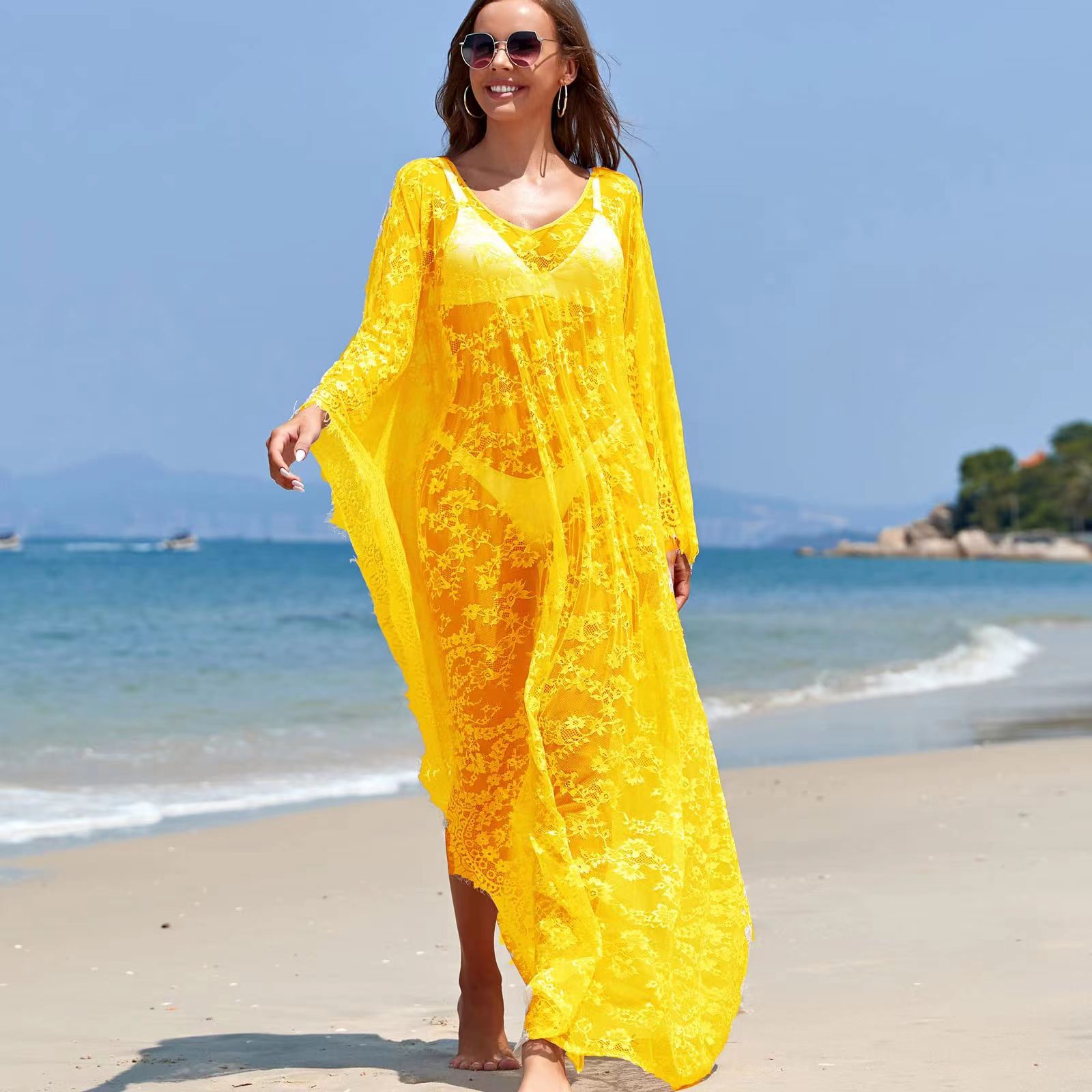 Robe longue ample en dentelle  - Women Fashion Photoshoot avis et prix