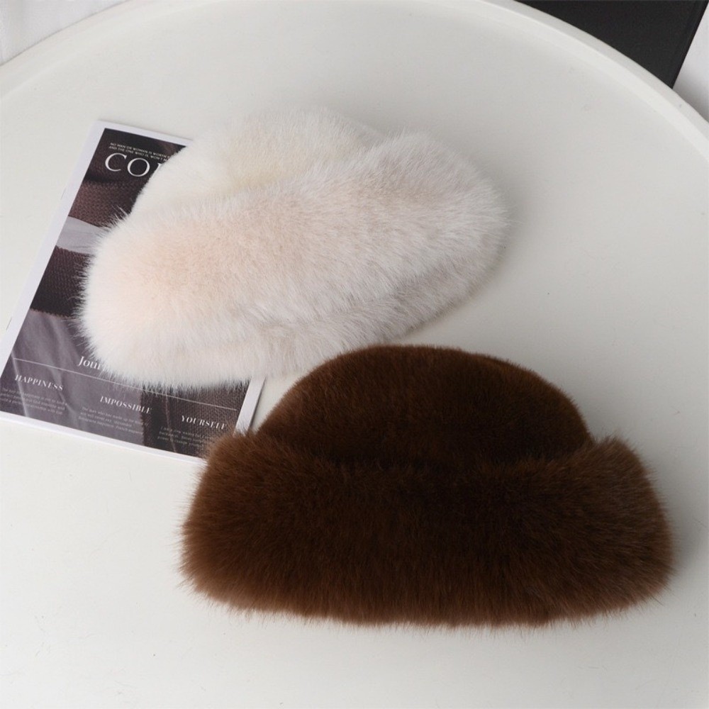 Chapeau d'hiver en fourrure mo - Bucket Hat Women avis et prix
