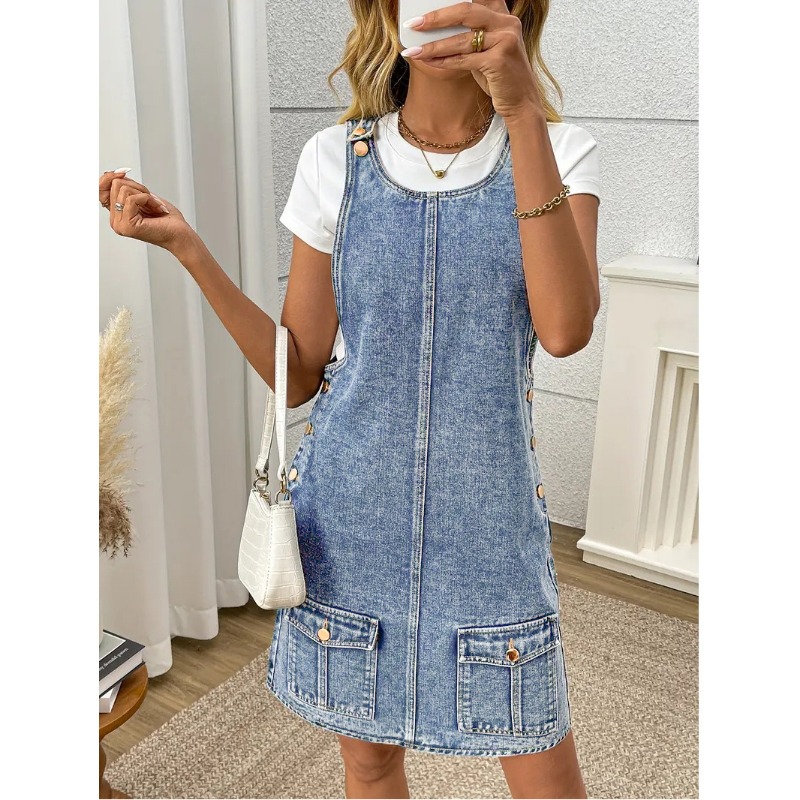 Robe Salopette en Jean Y2K Cor - Women'S Fashion Overalls avis et prix