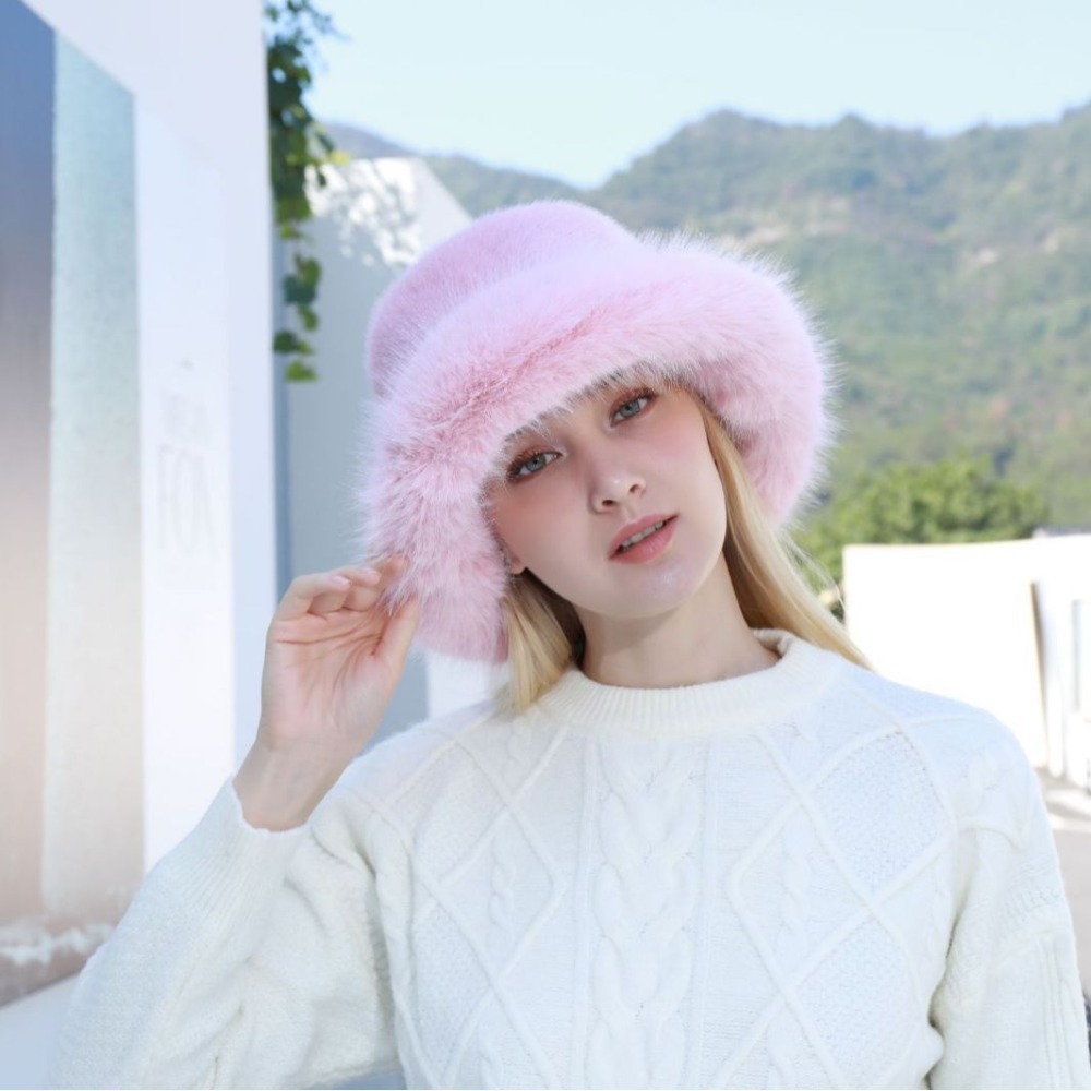 Nouveau Chapeau Bob en Fourrur - Bucket Hat Women avis et prix