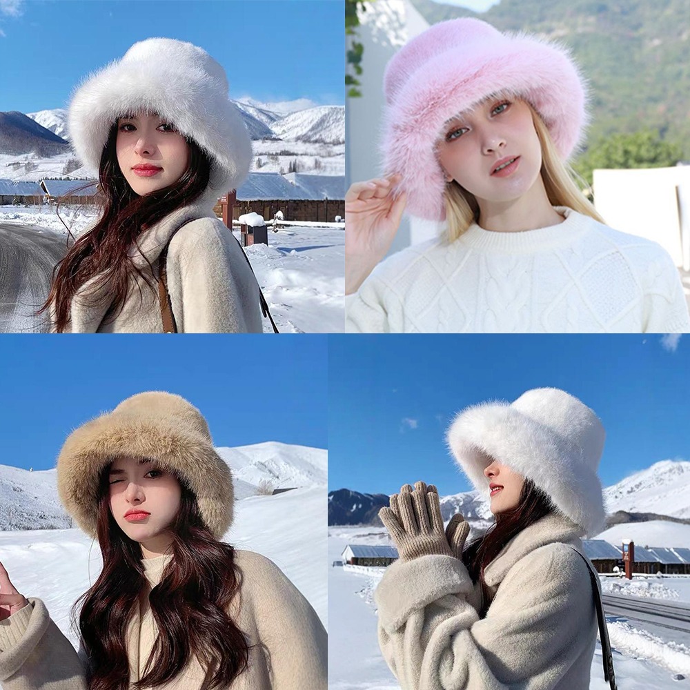 Nouveau Chapeau Bob en Fourrur - Bucket Hat Women avis et prix