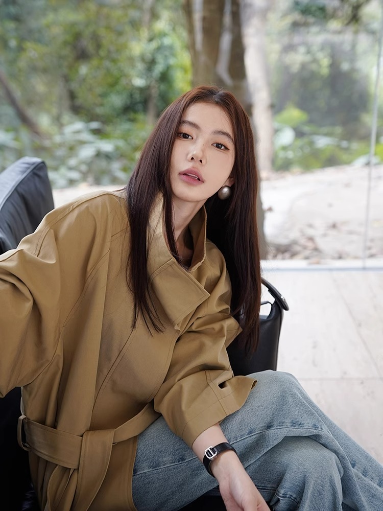 Trench marron pour femmes, imp - Women'S Fashion Raincoat avis et prix
