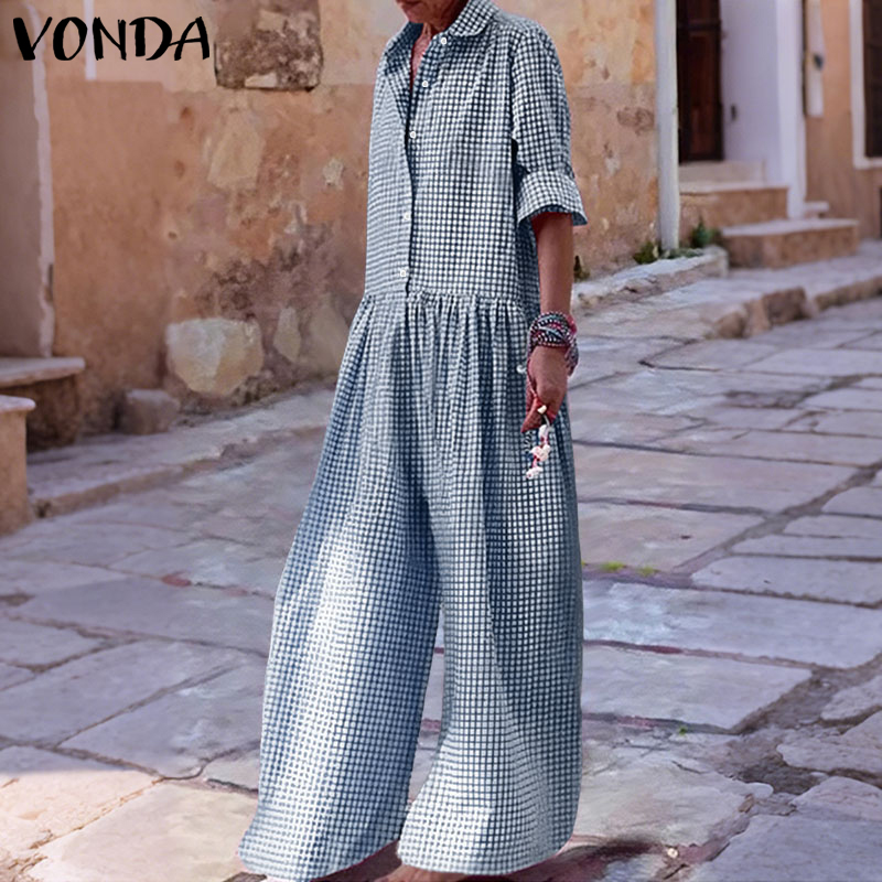 Grande taille 5XL VONDA Vintag - Women'S Fashion Overalls avis et prix
