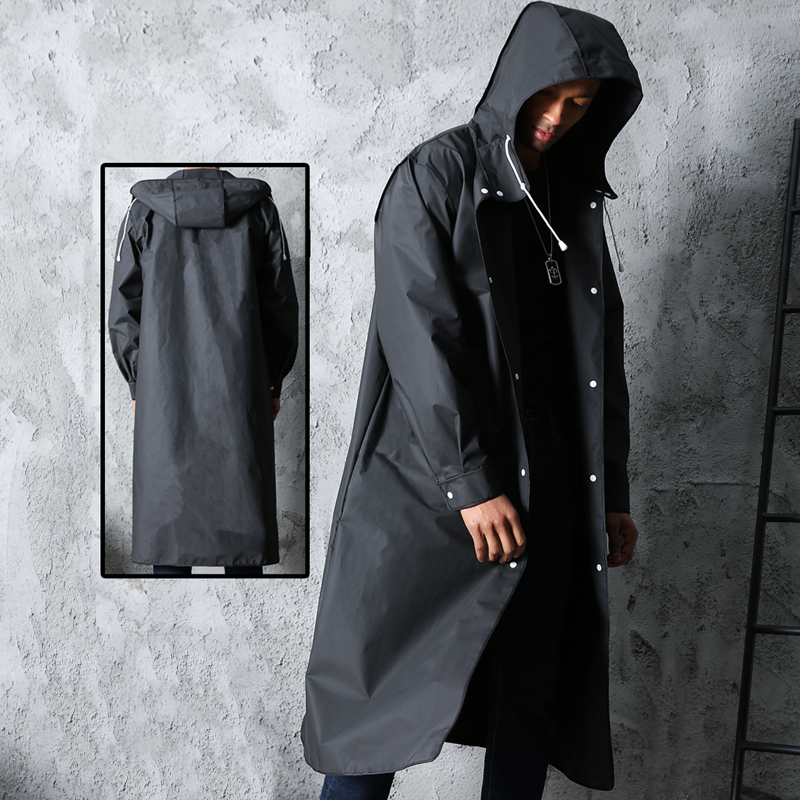 Noir mode adulte imperméable L - Women'S Fashion Raincoat avis et prix